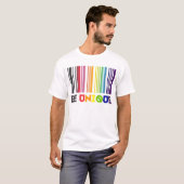 Wees unieke barcode LGBT Pride T-shirt (Voorkant volledig)
