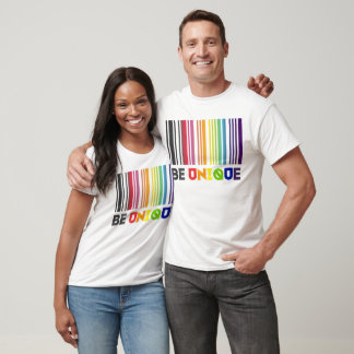 Wees unieke barcode LGBT Pride T-shirt