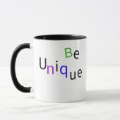 Wees unieke inspirerende typografie koffie mok (Links)
