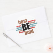 Wees uw beste Inspirerend ronde Sticker (Envelop)