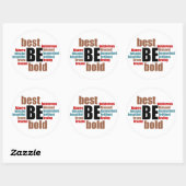 Wees uw beste Inspirerend ronde Sticker (Vel)