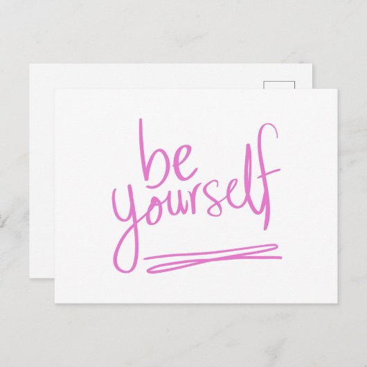 Wees uw eigen Citaat Gezegde Motivation Inspiratio Briefkaart (Voorkant / Achterkant)