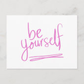 Wees uw eigen Citaat Gezegde Motivation Inspiratio Briefkaart (Voorkant)