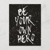 Wees uw eigen offerte voor Hero (zwart) Briefkaart (Voorkant)