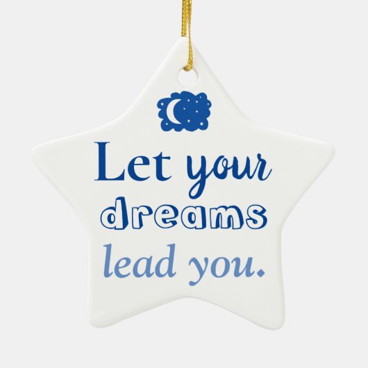 Wees uw eigen ster - wees helder keramisch ornament (Achterkant)