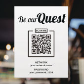 Wees uw Gastel Scan om QR-code WIFI aan te sluiten Poster