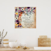 Wees uw gids, herfst bloemige mix poster (Keuken)