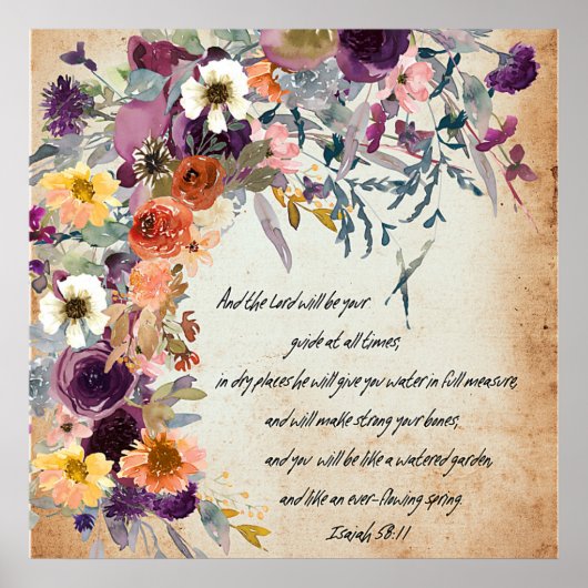Wees uw gids, herfst bloemige mix poster (Voorkant)