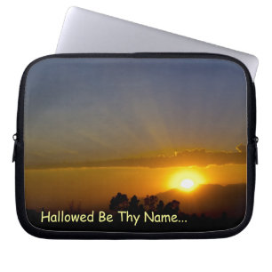 Wees uw naam gewijd laptop sleeve