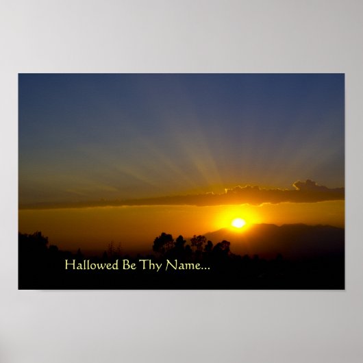 Wees uw naam gewijd poster (Voorkant)