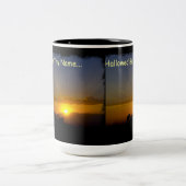 Wees uw naam gewijd tweekleurige koffiemok (Center)