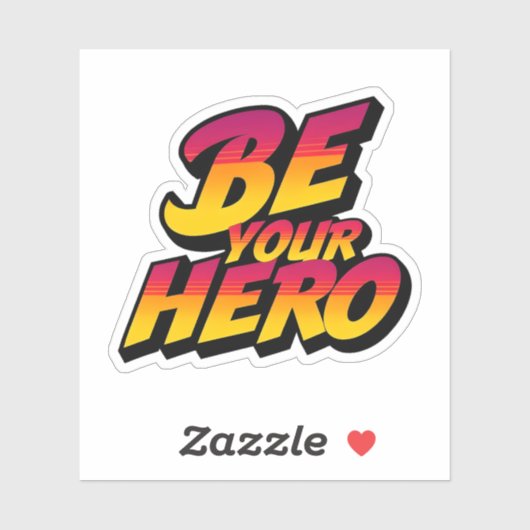 Wees uw Sticker Hero Design (Vel)