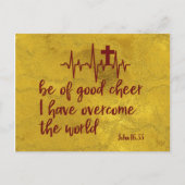 Wees van goede moed; Ik heb het wereldvers overwon Briefkaart (Voorkant)
