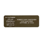 Wees van goede moed - Psalm 31:24 Etiket (Voorkant)