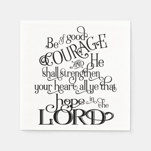 Wees van goede moed servet (Voorkant)