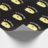 Wees van Gouda Cheer Funny Cheese Pun Dark BG Cadeaupapier (Hoek)