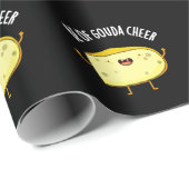 Wees van Gouda Cheer Funny Cheese Pun Dark BG Cadeaupapier (Rol Hoek)