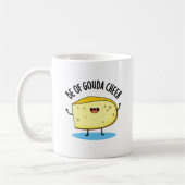 Wees van Gouda Cheer Funny Cheese Pun Koffiemok (Links)