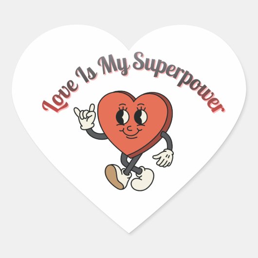 Wees van mij 2026 – Retro Valentijn Liefde Typogra Hart Sticker (Voorkant)