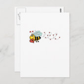 Wees van mij - Cute Bee houdt een hart vast Briefkaart (Voorkant / Achterkant)