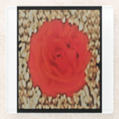 Wees van mij de hele tijd Tick Tock liefdesgedicht Glazen Onderzetter (Voorkant)