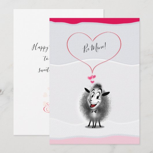 "Wees van mij!" - Gelukkige Valentijnsdag Leuk Cad Feestdagenkaart (Voorkant / Achterkant)