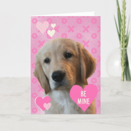 Wees van mij Gouden Liefde Valentijnskaart Kaart