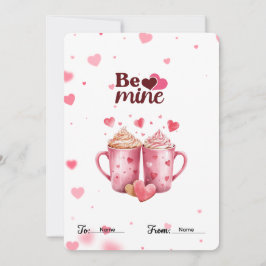"Wees van mij" Hete Chocolade Valentijnsdag Feestdagenkaart