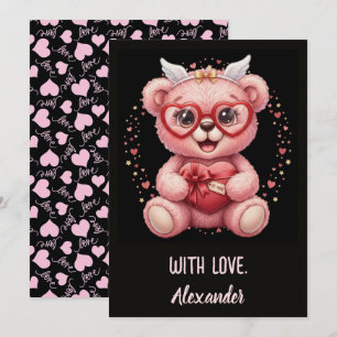Wees van mij! Knuffel Roze Teddybeer Liefje  Kaart