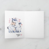 Wees van mij lief Schattig kat koppel Valentijnsda Feestdagen Kaart (Binnen)