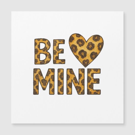 Wees Van Mij, Mijn Valentijnsdag Luipaardprint (Voorkant)