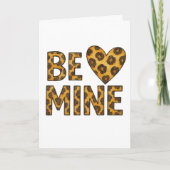 Wees Van Mij, Mijn Valentijnsdag Luipaardprint Kaart (Voorkant)