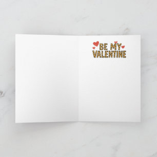 Wees Van Mij, Mijn Valentijnsdag Luipaardprint Kaart