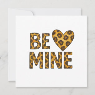 Wees Van Mij, Mijn Valentijnsdag Luipaardprint Kaart