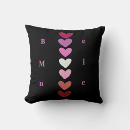 Wees Van Mij Minimaal Hart Stack Valentijn T-Shirt Kussen