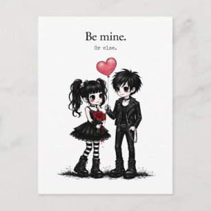 Wees van mij of anders Gothische Valentijnsdag kaa Briefkaart