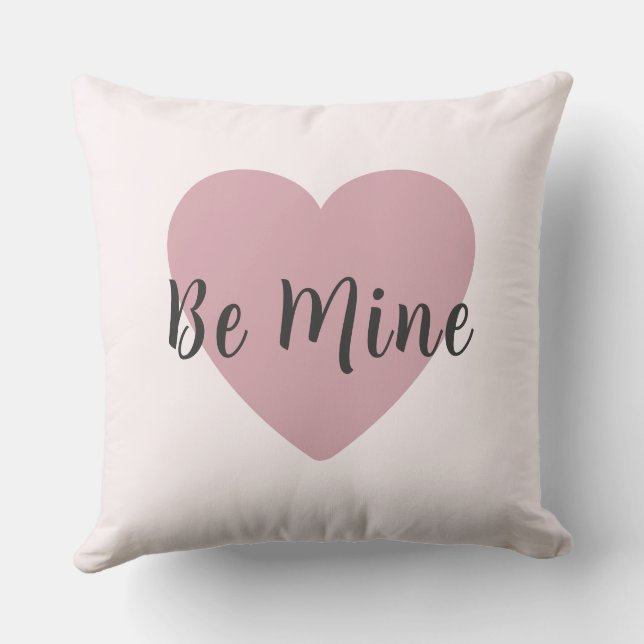 Wees Van Mij Roze Hart Valentijnsdag  Kussen (Achterkant)