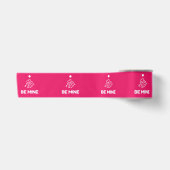 Wees Van Mij Roze Harten Satijnen Lint (Voorkant)