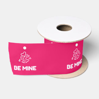 Wees Van Mij Roze Harten Satijnen Lint