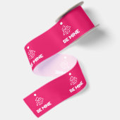 Wees Van Mij Roze Harten Satijnen Lint (Achterkant)