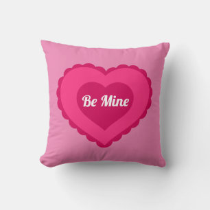 Wees Van Mij Roze Valentijnsdag Hart Worp Kussen