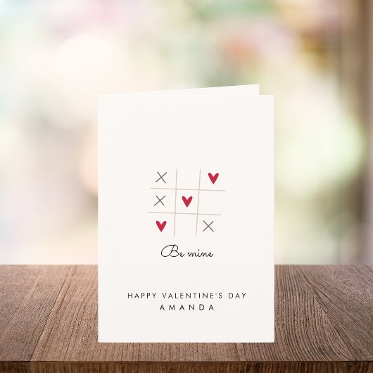 Wees van mij Schattige harten Valentijnsdag kaart 