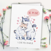 Wees van mij, schattige lieve katten Valentijnsdag Feestdagen Kaart