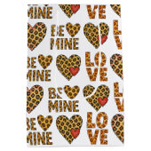 Wees van mij valentijnsdag cheetah print cadeautas (Achterkant)