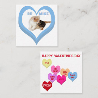 WEES VAN MIJ Valentijnsdag Critters Gespreksharten Notitiekaartje