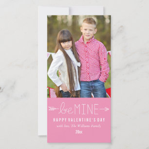 Wees van mij Valentijnsdag fotokaarten Feestdagenkaart