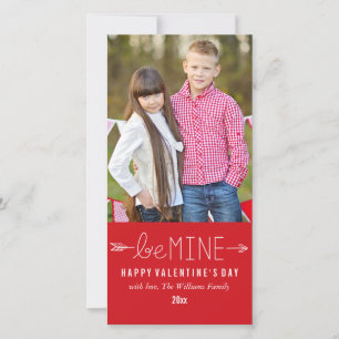 Wees van mij Valentijnsdag fotokaarten Feestdagenkaart
