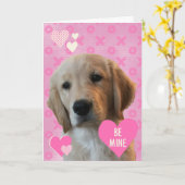 Wees van mij Valentijnskaart met gouden liefde Kaart (Gele Bloem)