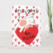 Wees van mij valentijnskaarten kaart (Achterkant)