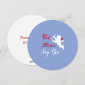 "Wees van mij, zeg ja" Love Arrow gepersonaliseerd Feestdagenkaart (Voorkant / Achterkant)